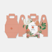 Ballotins Aquarelle Peach Pink Peonies Mariage (Déplié)