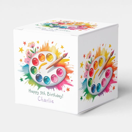 Ballotins Aquarelle Peinture Palette Art Anniversaire (Verso)