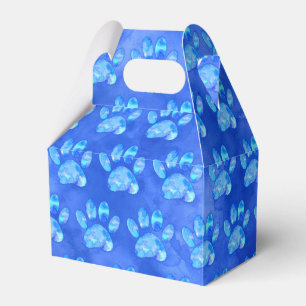 Ballotins Aquarelle personnalisée Empreinte de patte bleu