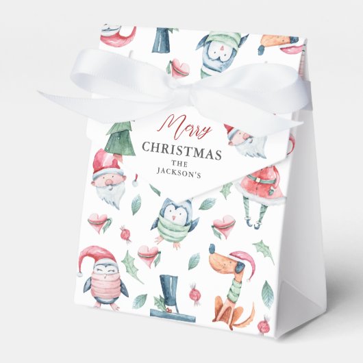 Ballotins Aquarelle personnalisée mignonne Joyeux Noël (Verso)