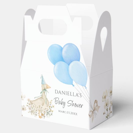 Ballotins Aquarelle Petit Baby shower de garçon d'oie (Ouvert)