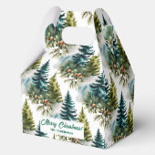 Ballotins Aquarelle Pine Motif Elégant hiver (Recto)