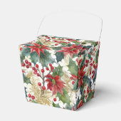 Ballotins Aquarelle poinsettia et Noël saint (Verso)