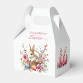 Ballotins Aquarelle Rabbit Oeufs de Pâques et fleurs - (Arrière)