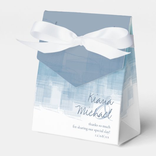 Ballotins Aquarelle Réflexions Merci Dusty Blue ID774 (Verso)