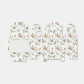 Ballotins Aquarelle Renard de Noël, Branches de pins, Baies (Déplié)