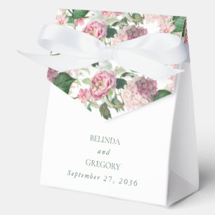 Ballotins Aquarelle romantique Fleurs roses Mariage de jardi