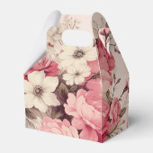 Ballotins Aquarelle romantique Roses roses et fleurs de pomm (Arrière)