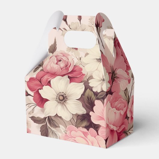 Ballotins Aquarelle romantique Roses roses et fleurs de pomm (Verso)