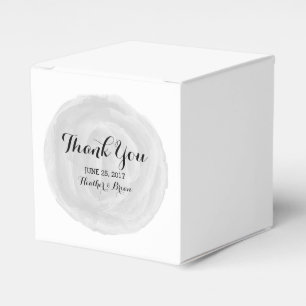 Ballotins Aquarelle ronde gris mariage Favoriser les boîtes