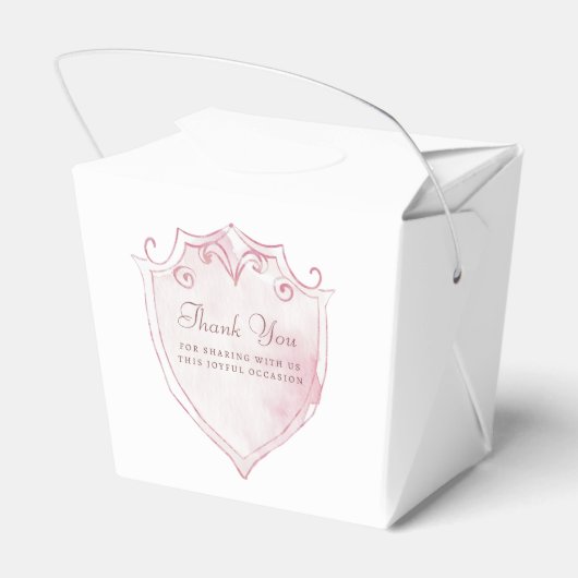 Ballotins Aquarelle rose Crest Baptême Sortir (Arrière)