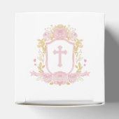 Ballotins Aquarelle Rose Crest Baptism Cube (Haut)