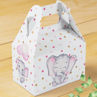 Ballotins Aquarelle rose éléphant
