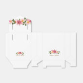 Ballotins Aquarelle rose et or bleu mariage gâteau (Déplié)