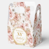 Ballotins Aquarelle rose foncé élégant Ballotin d'anniversai (Ouvert)