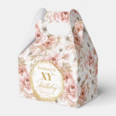 Ballotins Aquarelle rose foncé élégant Ballotin d'anniversai (Verso)