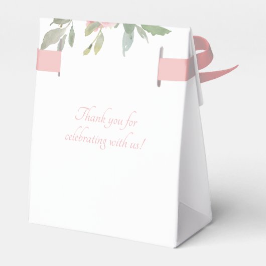 Ballotins Aquarelle Rose Jardin fille Baptême (Arrière)