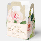 Ballotins Aquarelle rose pâle et Baby shower Kraft (Ouvert)