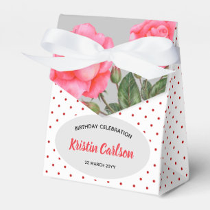 Ballotins Aquarelle rose rose rouge blanc Pois Motif