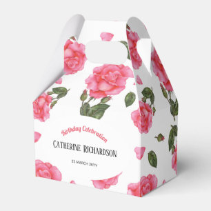 Ballotins Aquarelle rose rose Shabby Design chic