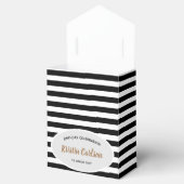 Ballotins Aquarelle rose Roses noir blanc rayures Motif (Ouvert)