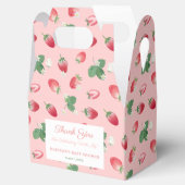 Ballotins Aquarelle rose rouge fraise Baby shower fille (Ouvert)