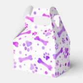 Ballotins Aquarelle rose violet Empreintes de pattes Anniver (Arrière)