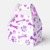 Ballotins Aquarelle rose violet Empreintes de pattes Anniver (Verso)