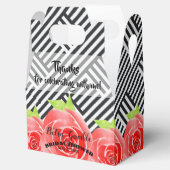 Ballotins Aquarelle Roses noir blanc rayures Derby Gable (Ouvert)