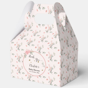 Ballotins Aquarelle Roses roses avec Baby shower de papillon