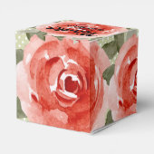 Ballotins Aquarelle Roses Rouges Cœur découpé 5 cm (Arrière)