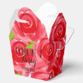 Ballotins Aquarelle Roses Rouges Floral À Emporter (Ouvert)