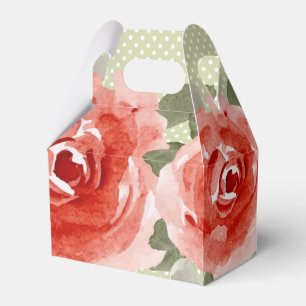 Ballotins Aquarelle Roses Rouges Floral Gable