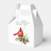 Ballotins Aquarelle Rouge Cardinal Noël Fête de Noël (Arrière)