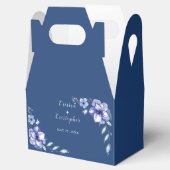 Ballotins Aquarelle Rustique Dusty Blue Floral Mariage (Ouvert)