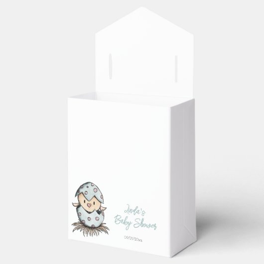 Ballotins Aquarelle Script Oiseau Baby shower neutre genre (Ouvert)