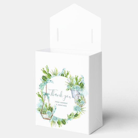Ballotins Aquarelle Terrarium en verre Mariage (Ouvert)