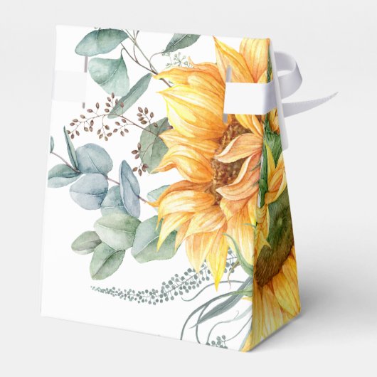 Ballotins Aquarelle tournesol Floral Mariage personnalisé (Arrière)