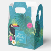 Ballotins Aquarelle Tropical avec Mariage Toucan V2 ID Turqu (Ouvert)
