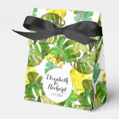 Ballotins Aquarelle Tropical Feuille mariage monogramme (Verso)