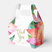 Ballotins Aquarelle tropicale Mariage Fleur Favoriser Merci (Verso)