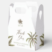 Ballotins Aquarelle tropicale minimale Mariage Boho Palm Tre (Ouvert)