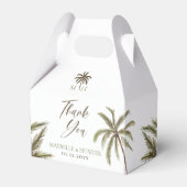 Ballotins Aquarelle tropicale minimale Mariage Boho Palm Tre (Verso)