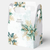 Ballotins Aquarelle Turquoise Floral Noël boîte cadeau de va (Ouvert)