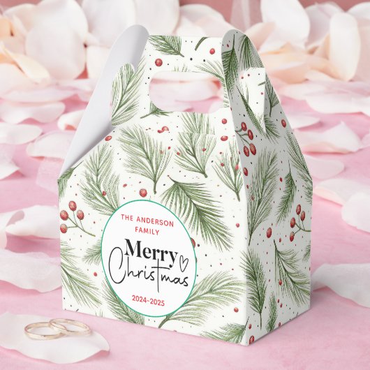 Ballotins : Aquarelle Vert Grass - Fête de Noël (Mariage)