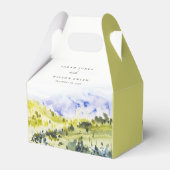 Ballotins Aquarelle verte Jaune Campagne Hills Mariage (Arrière)