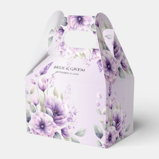 Ballotins Aquarelle violet Ballotin Floral (Verso)