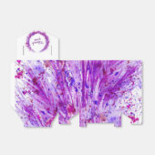 Ballotins Aquarelle violette art merci boîte cadeau (Déplié)