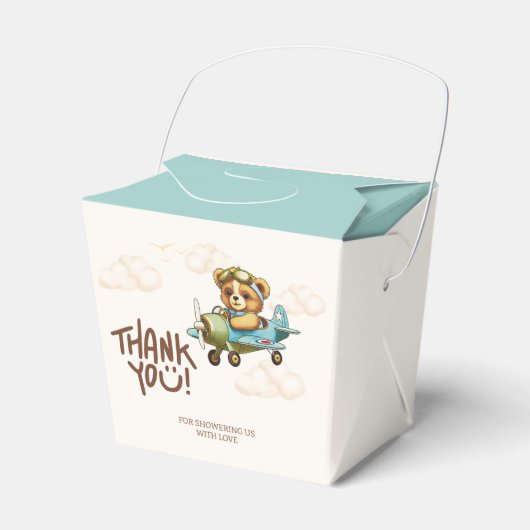 Ballotins Aquarelle Whimsal Avion Teddy Bear Merci (Verso)