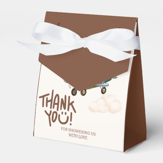 Ballotins Aquarelle Whimsal Avion Teddy Bear Merci (Verso)